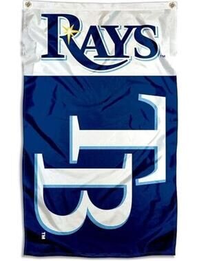 Tampa Bay Rays Flag 3x5 MLB Banner Garage Wall Decor Man Cave Sports Fans Flag